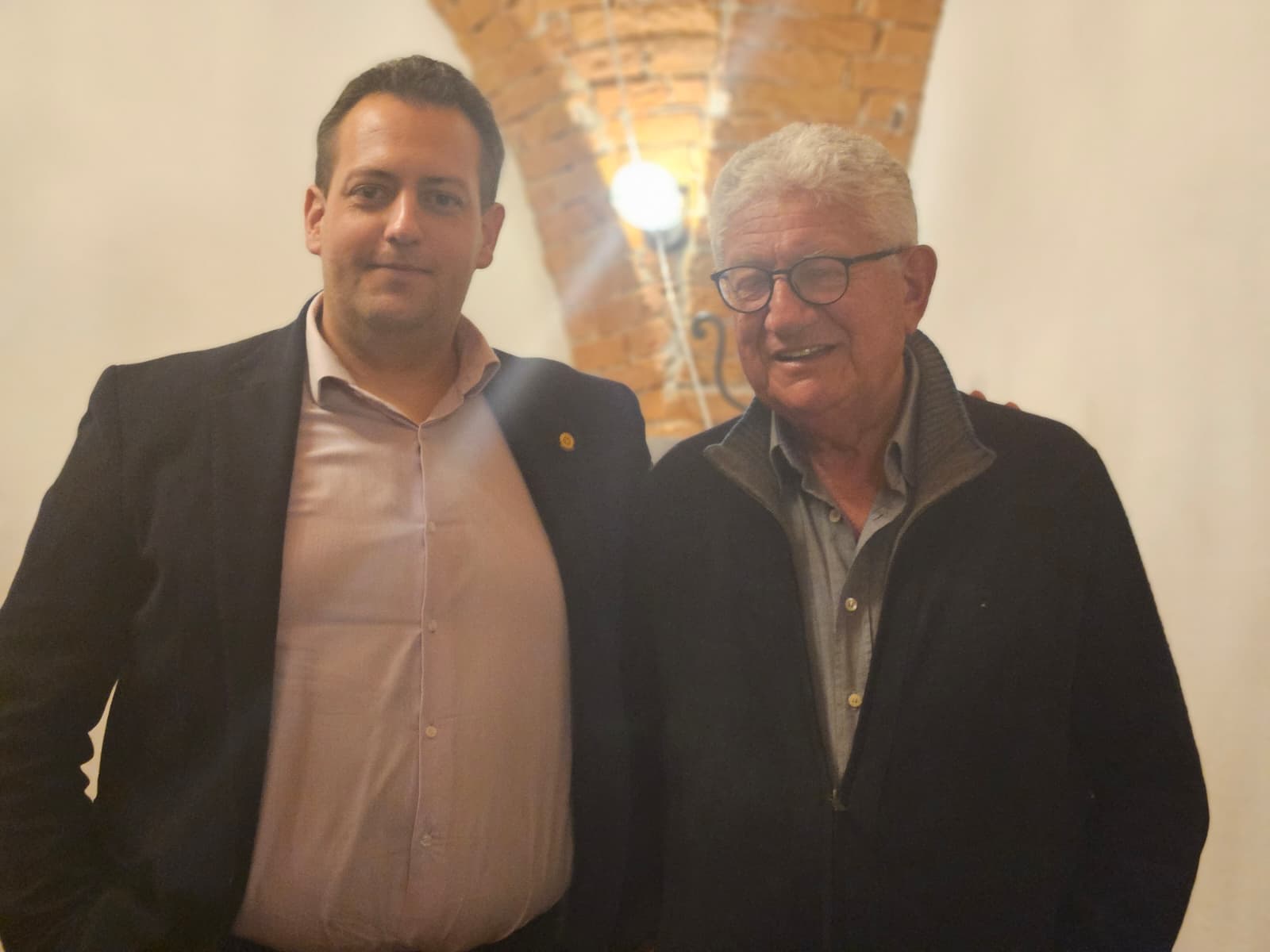 Il Presidente Volpi con l'artista Mimmo Roselli