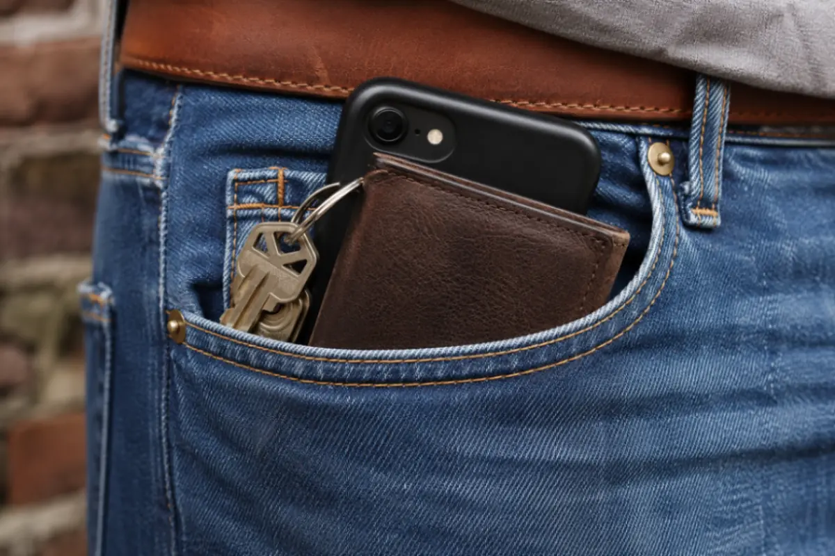 Tasche dei jeans sotto tensione quotidiana