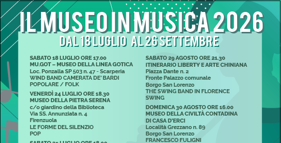 Flyer musica 2026 luglio