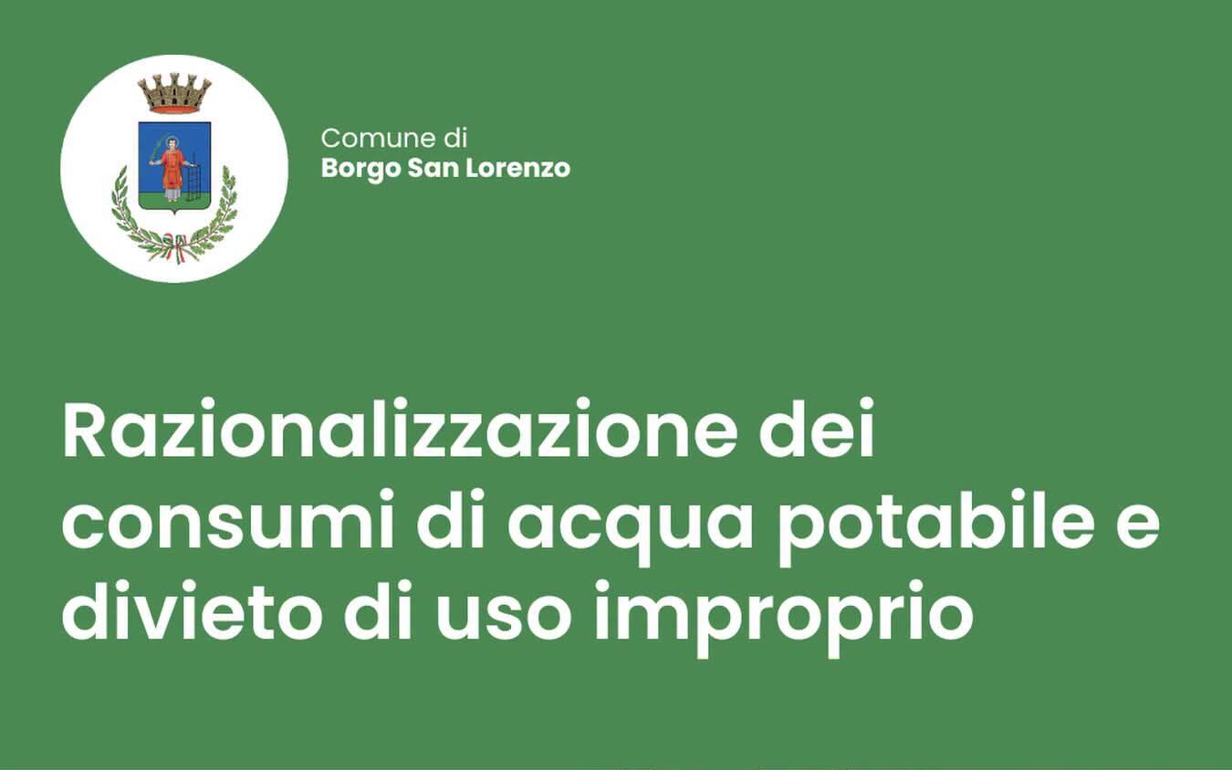 Razionalizzazione acqua borgo