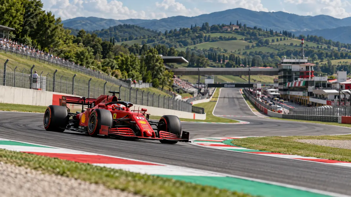 Ferrari in pista tra le colline del Mugello