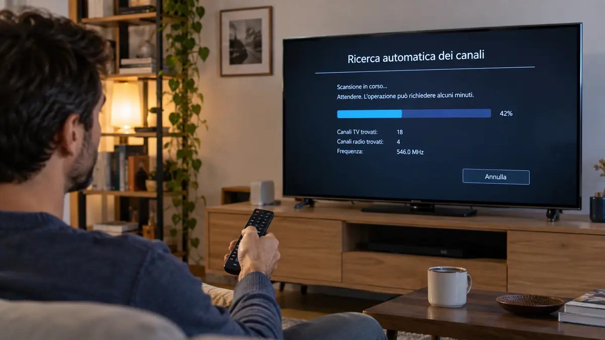 Risintonizzazione automatica per ritrovare i canali gratis
