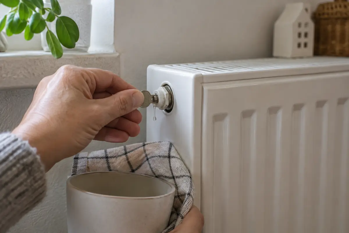 Sfiato del termosifone con una semplice moneta