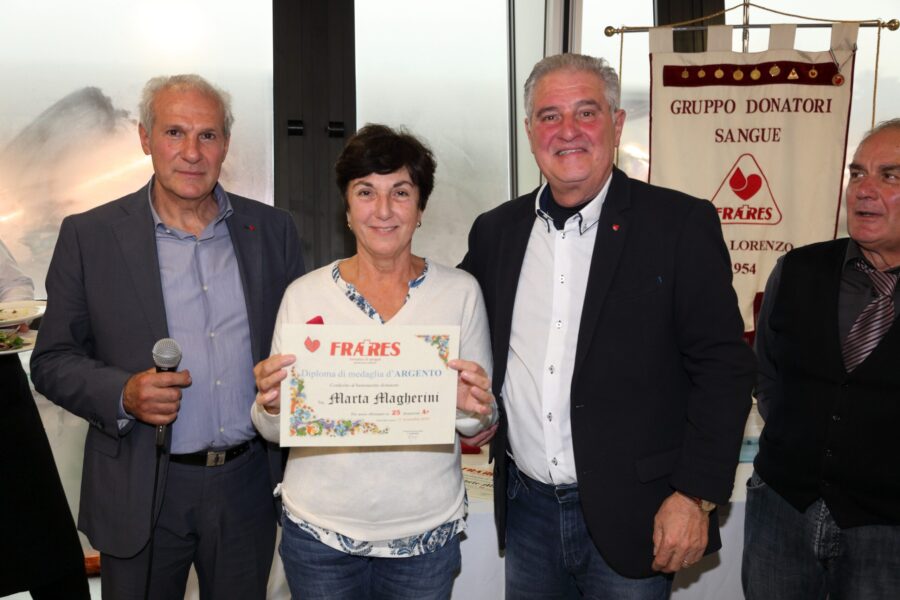 Una delle tante cerimonie dei donatori di Dangue “Fratres” di Borgo San Lorenzo