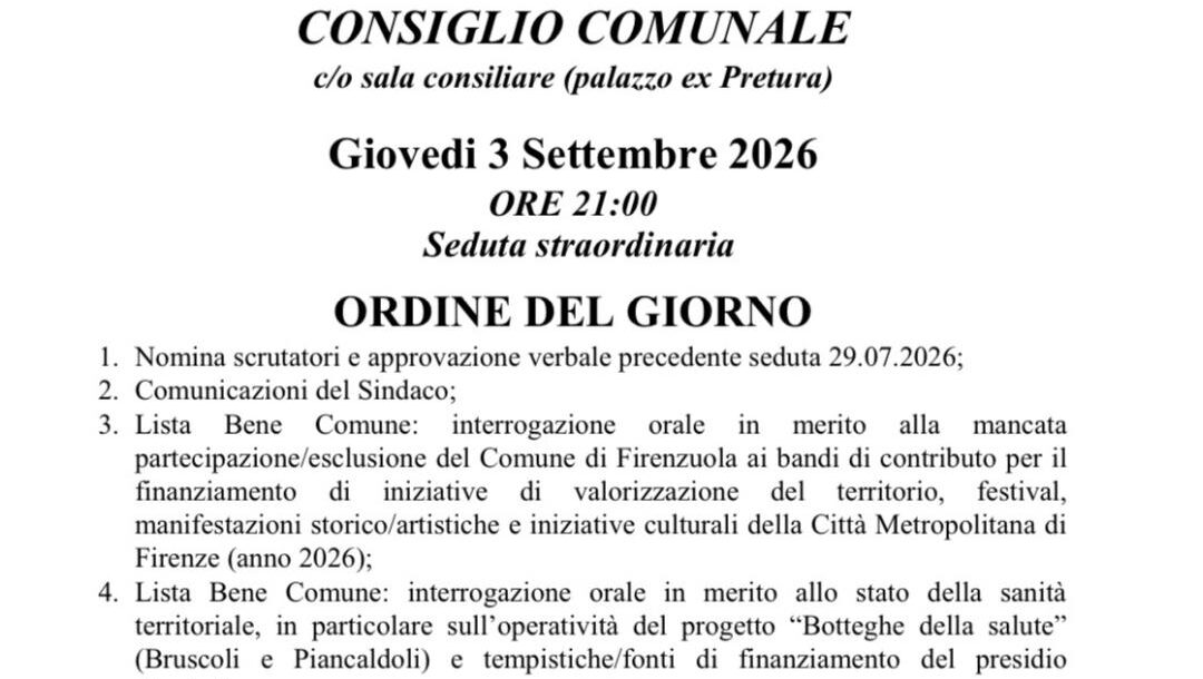 Consiglio comunale firenzuola