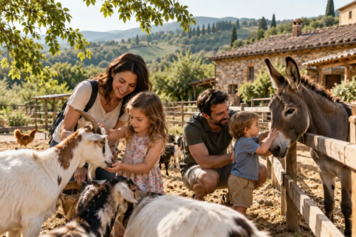 Bambini e animali nelle fattorie didattiche del Mugello