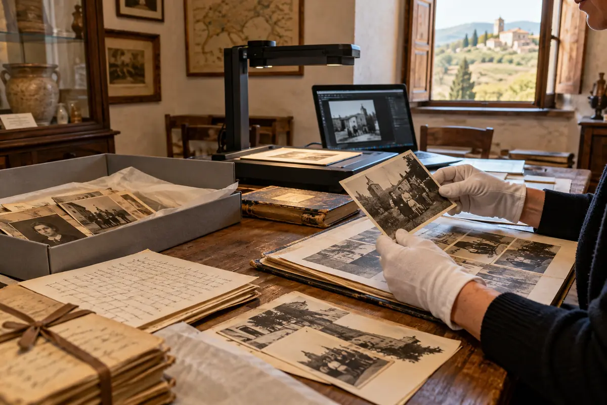 La digitalizzazione di fotografie e documenti storici legati alla famiglia Dapples