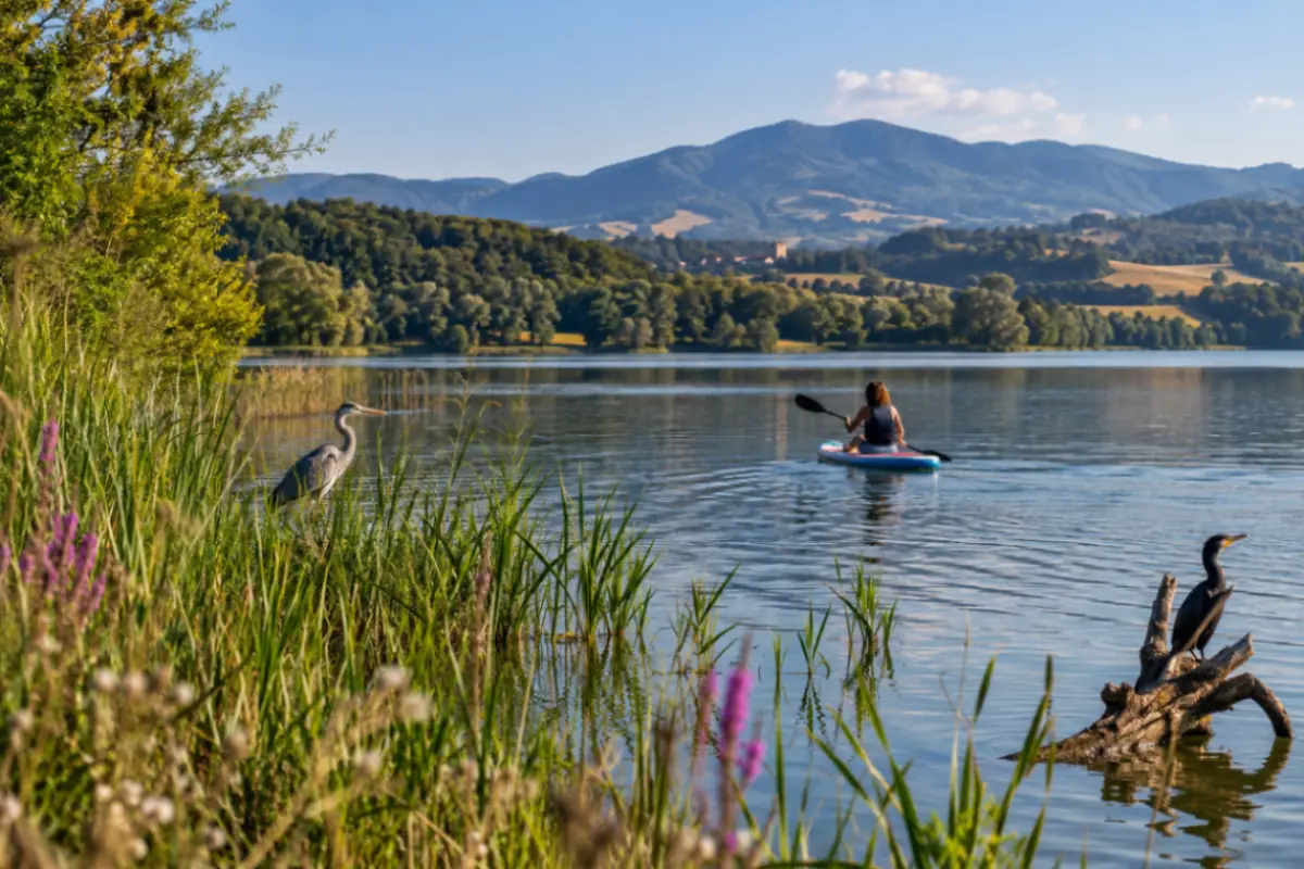 Natura e attivit all aria aperta sulle acque del lago di Bilancino
