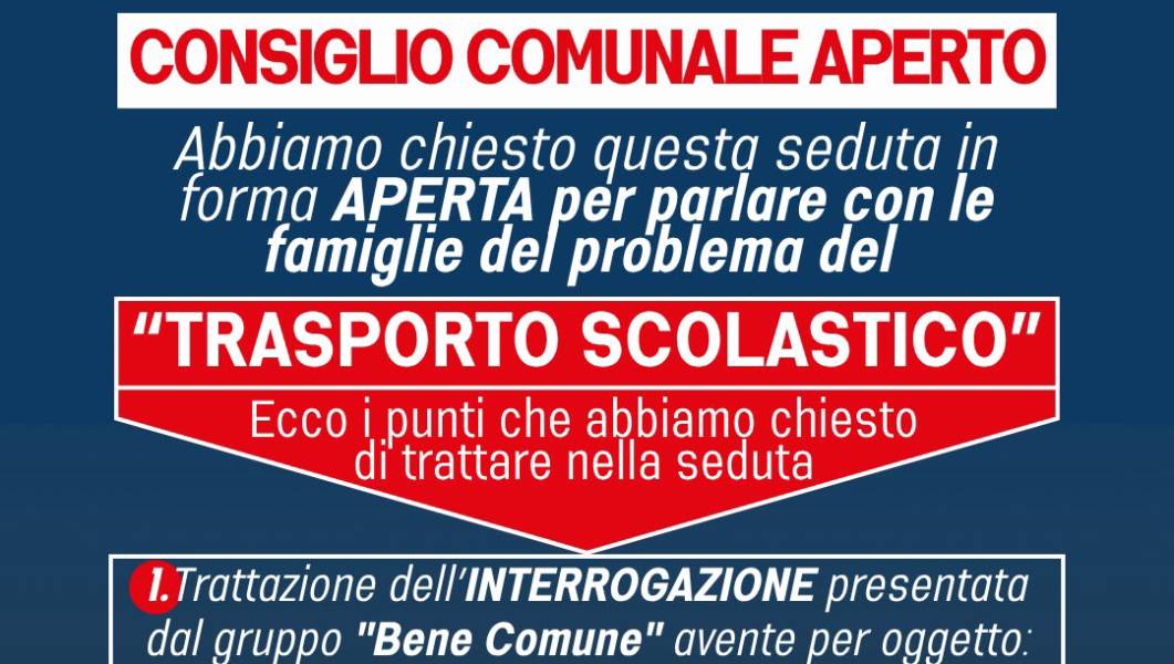 Bene comune firenzuola trasporto ottobre scuola