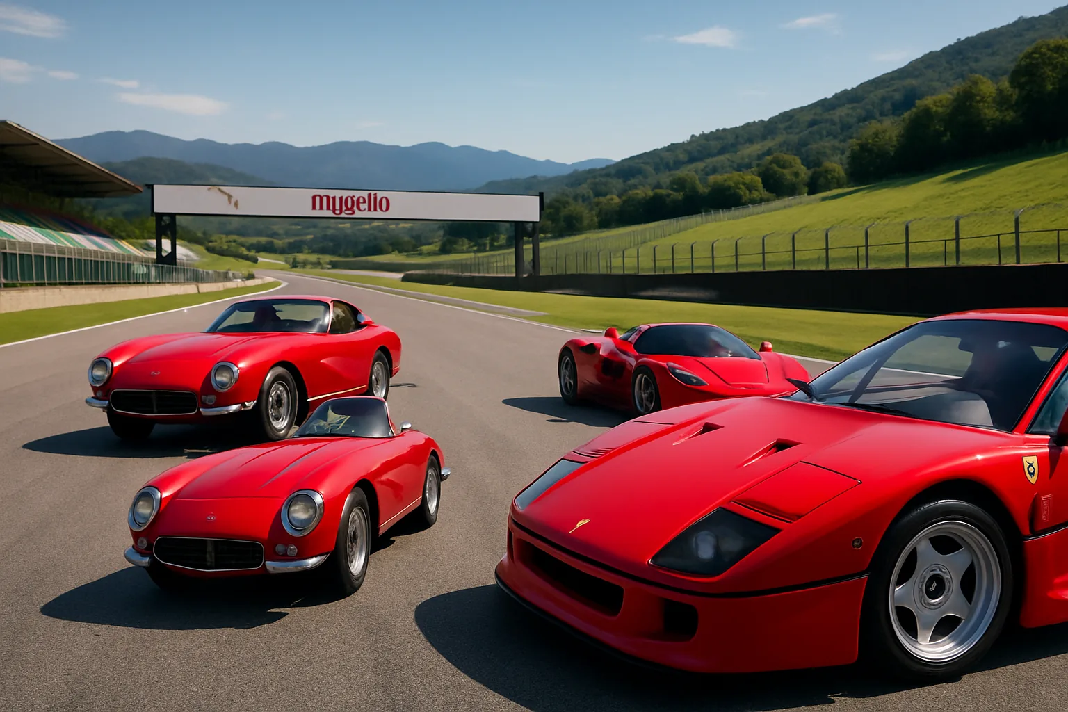 Le Ferrari nate al Mugello: i modelli esclusivi presentati in pista