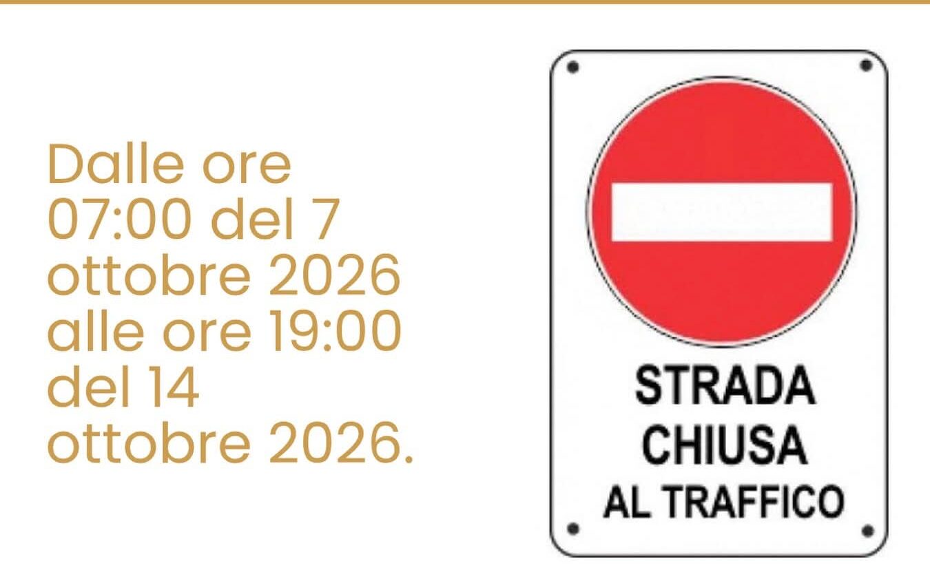 Salaiole ottobre 2026 chiusura strada